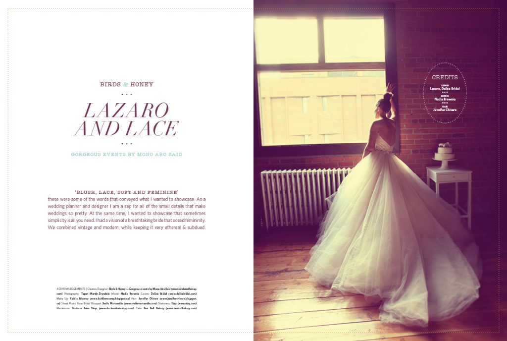 Lazaro & Lace Editorial Spread