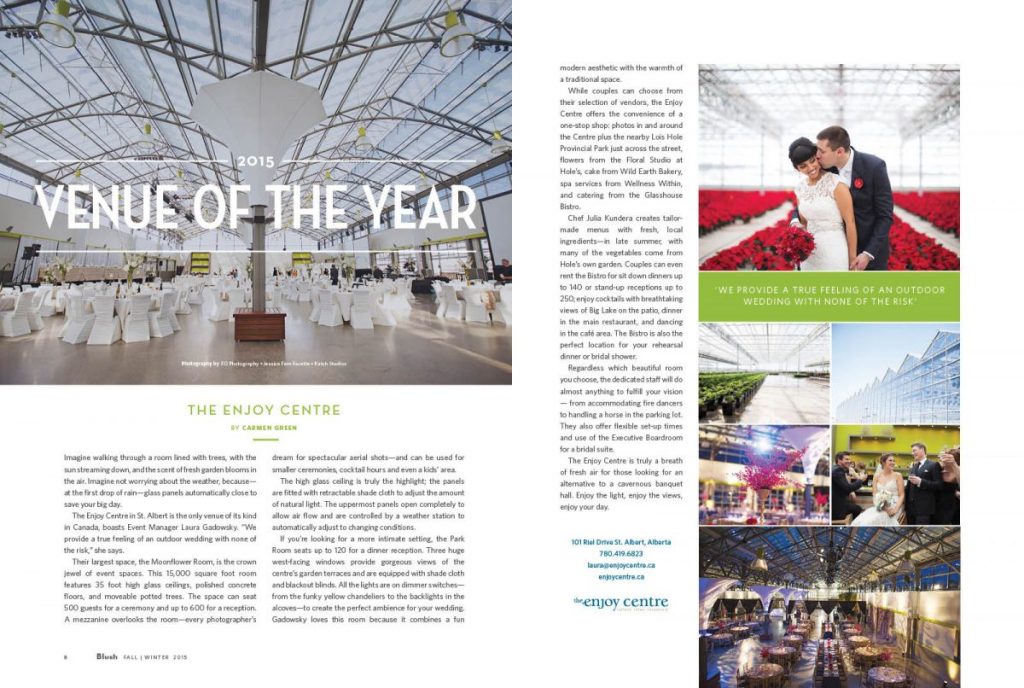 Blush's Venue of the Year 2015: The Enjoy Centre