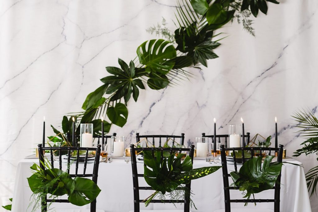 A Tropical and Marble Inspiration Shoot