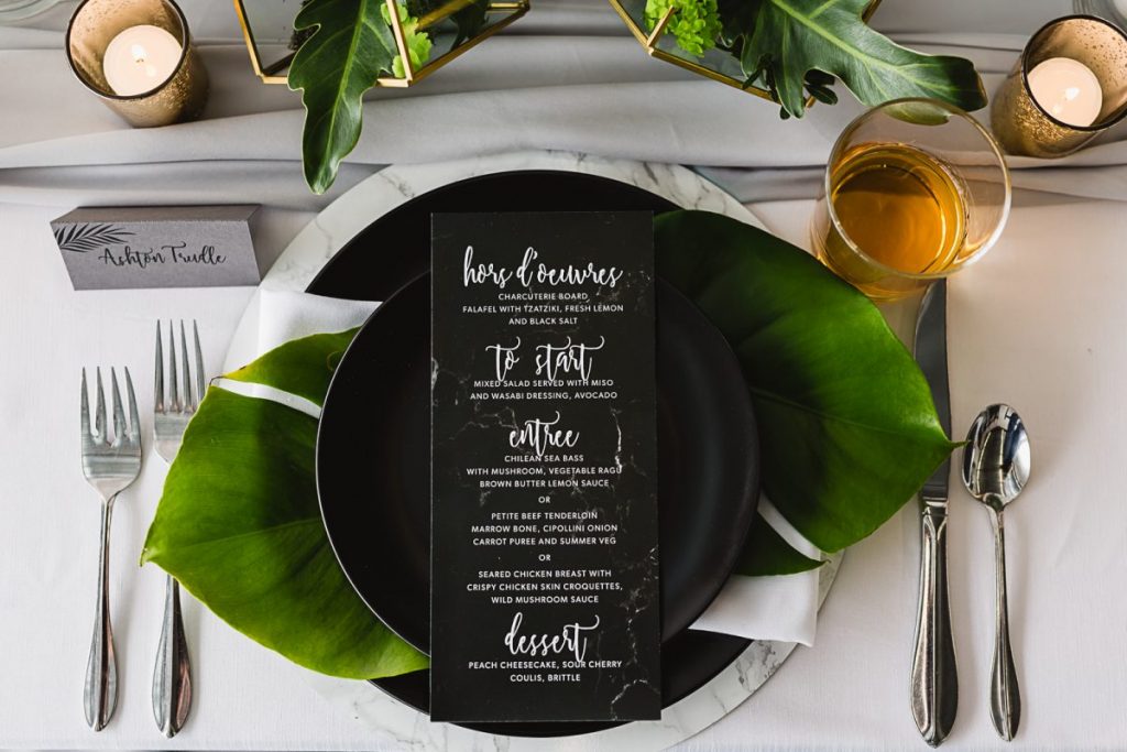 A Tropical and Marble Inspiration Shoot