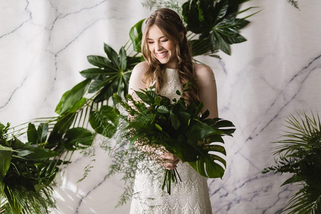 A Tropical and Marble Inspiration Shoot