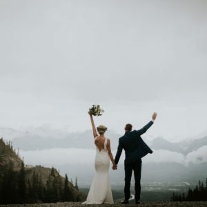 Bride and Groom Mountain Wedding