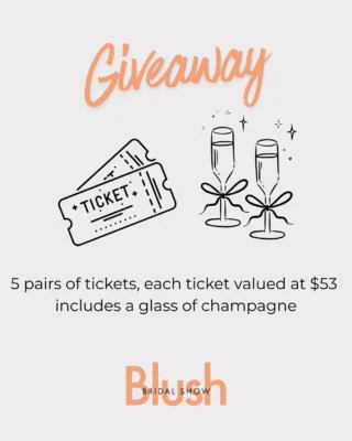 ✨ GIVEAWAY ✨ We’re giving away 5 pairs of tickets to the Blush Bridal Show 💍🥂 Each ticket is valued at $53 and includes a glass of champagne.
How to enter:
1️⃣ Like this post
2️⃣ Follow @blushmagazineca
3️⃣ Tag your engaged friends in the comments (each tag = 1 entry!)
4️⃣ Bonus entry: Share this post to your stories and tag us ✨

Winners will be announced Saturday, January 17th 🎉
Perfect for brides-to-be, besties, sisters, or anyone planning their big day 🤍 Good luck! #yeg #yegevents #yegwedding